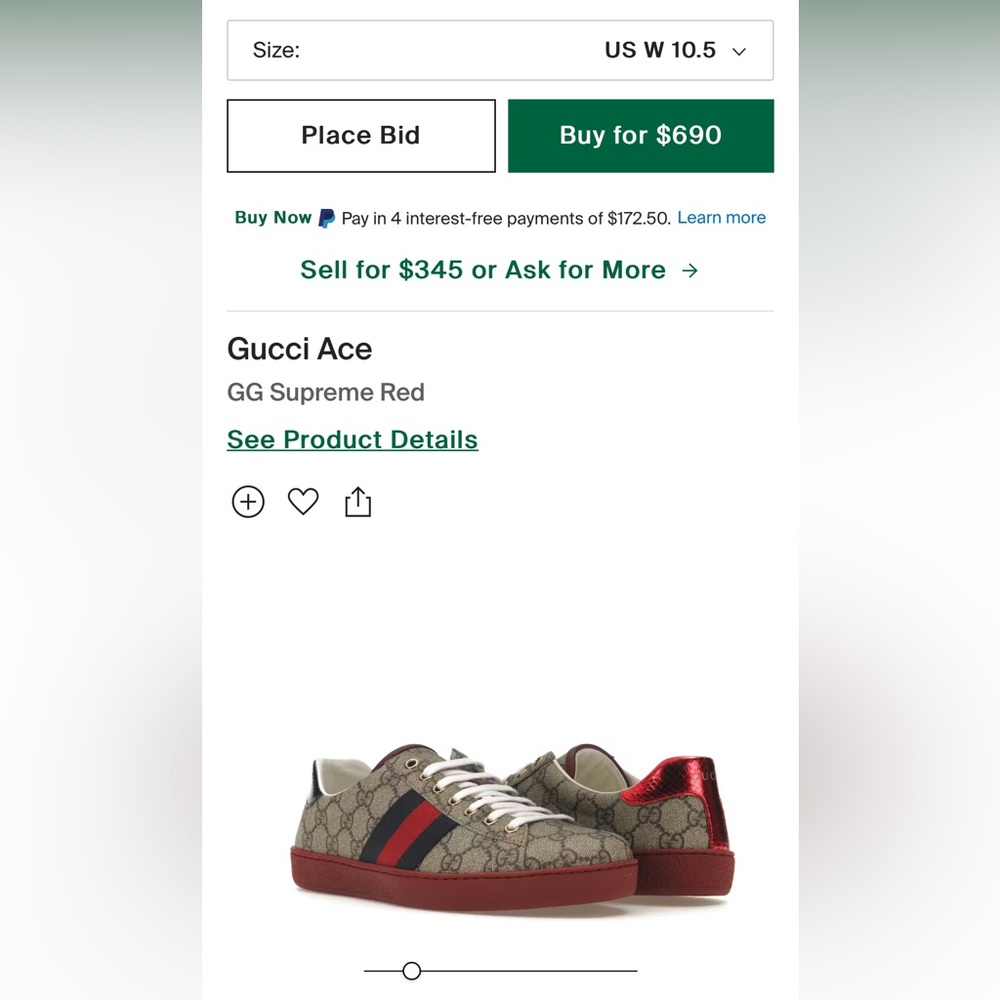 Gucci Ace Supreme Red